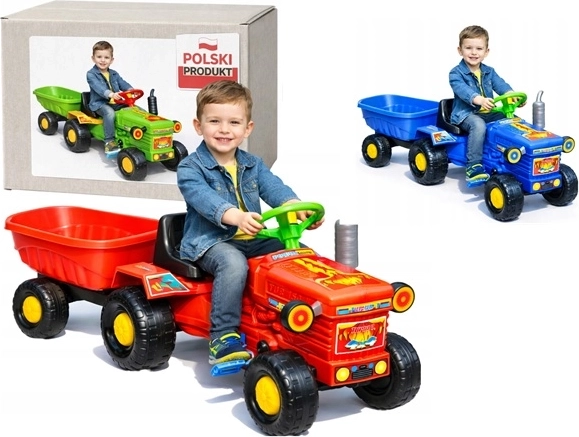Grote tractor met aanhanger