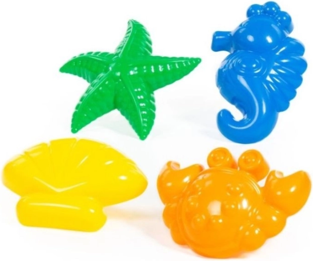 Set zandvormpjes – zeedieren, 4 stuks