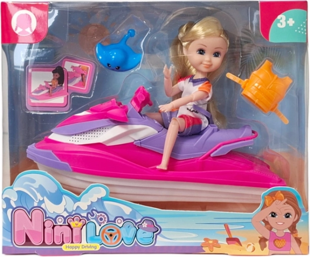 Pop met waterscooter en accessoires