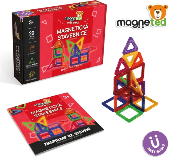 Magnetische bouwset Magneted, 20 onderdelen