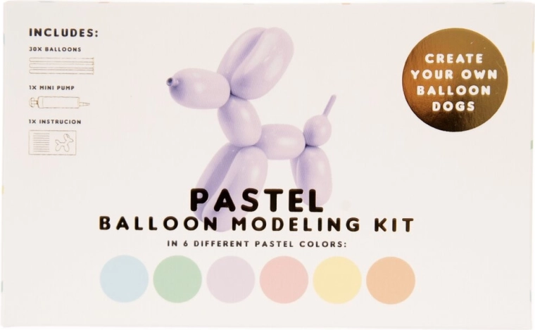 Creatieve set modelleerballonnen met pomp (30 stuks)