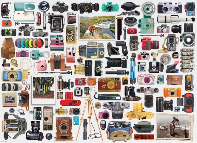 EUROGRAPHICS Puzzel Wereld van camera’s 1000 stukjes