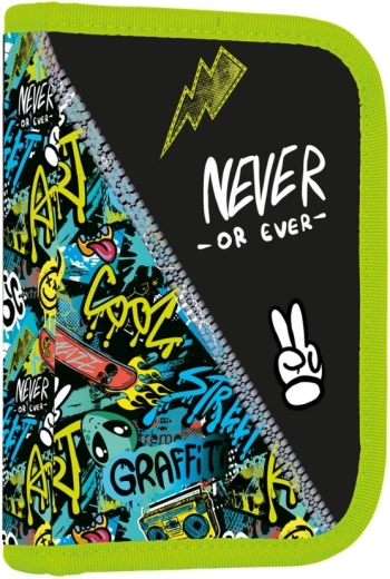 Schooletui met 2 flapdelen Funny Boy, leeg