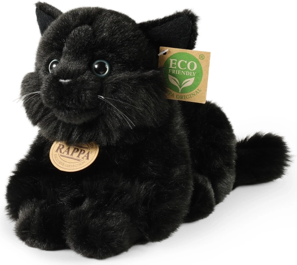 Pluchen kat zwart 22 cm eco friendly