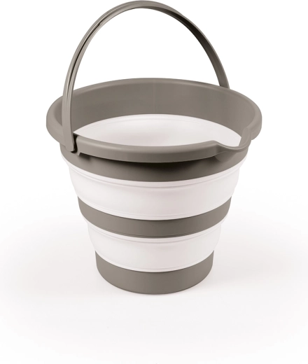 Opvouwbare babybademmer, grijs, 31,5 × 31,5 × 25 cm