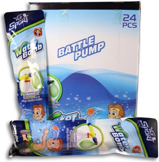 MaDe waterpomp met ballonnen 31 cm multicolor