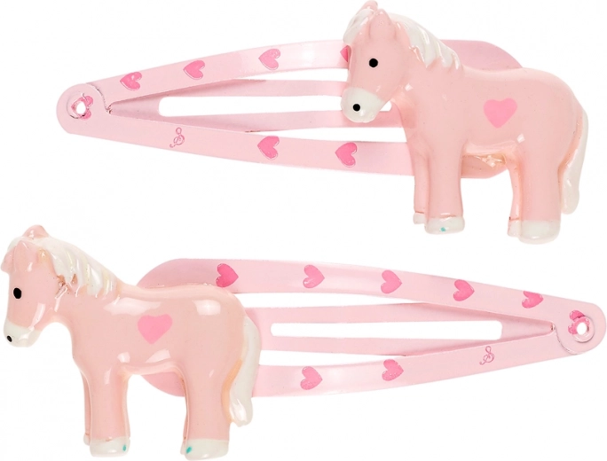 Souza! - Roze haarspeldjes met paardje - 2 stuks