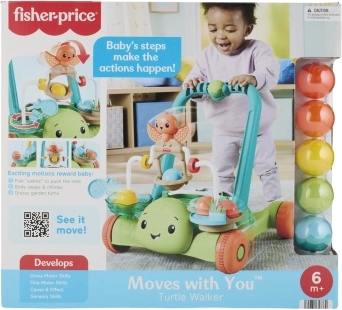 Fisher-Price interactief loopwagentje schildpad