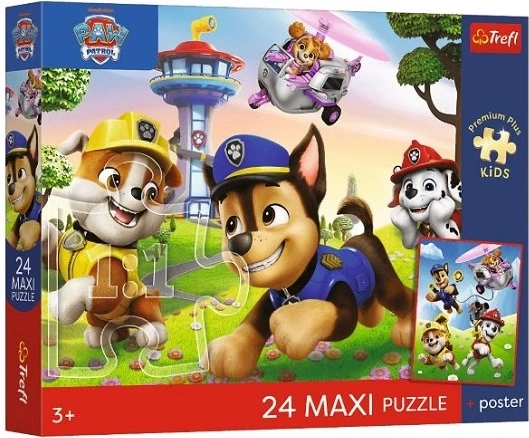Trefl maxi puzzel 24 stukjes PAW Patrol vrolijke wandeling + poster