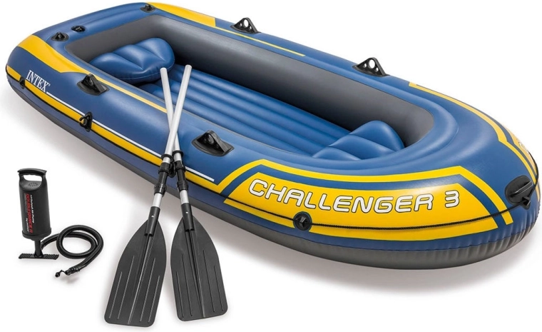 Opblaasbare boot Intex Challenger 3 set voor 3 personen