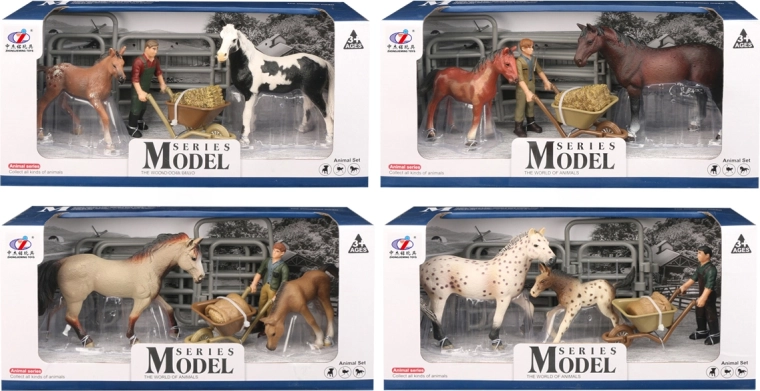 Boerderijdieren – set paard met veulen (4 soorten)