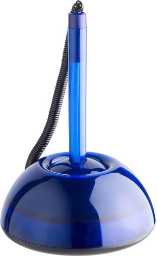ICO Lux balpen in houder transparant blauw