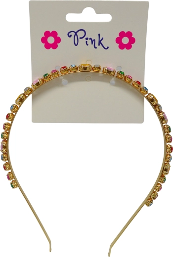 Haarband met kleurrijke acryl diamant voor meisjes