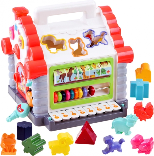 Interactief huisje – muzikale vorm- en dieren-sorter voor kinderen 18+ maanden