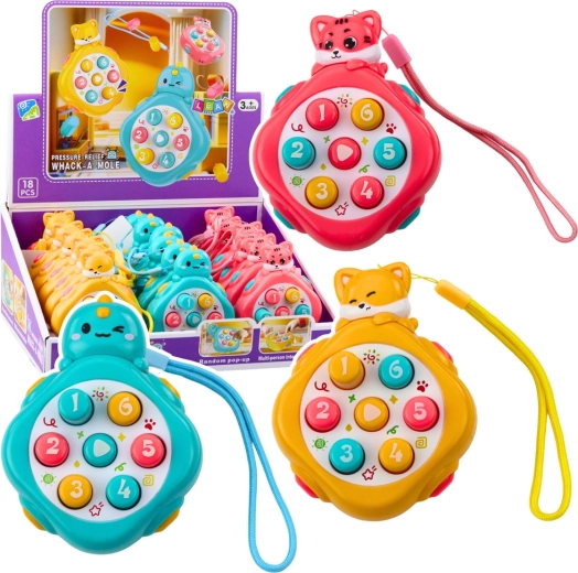 Mini Whack-a-Mole-spel met dieren en cijfers - 1 stuk