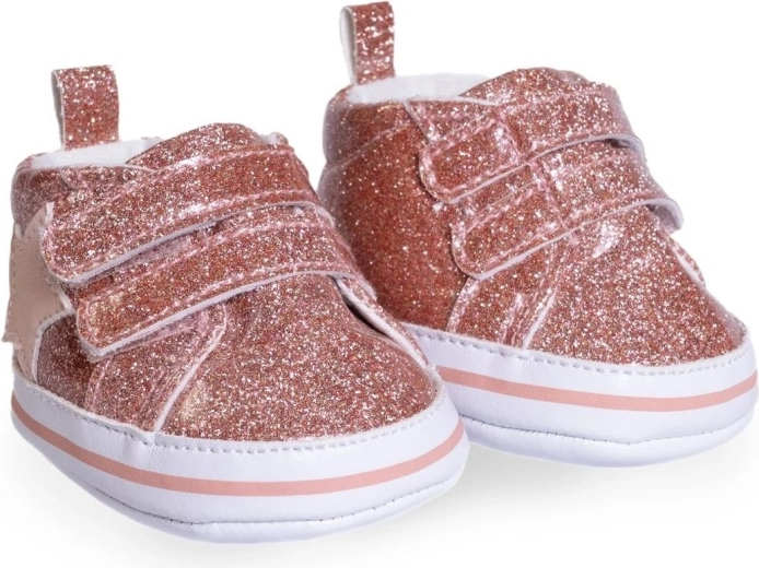 Antonio Juan roze glinsterende sneakers voor poppen