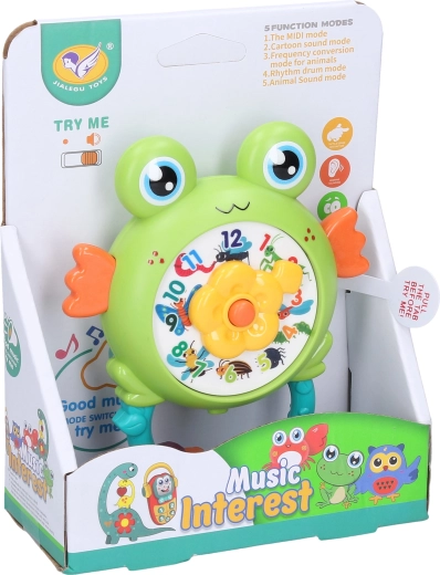 Rammelaar kikker met licht- en geluidseffecten 11 cm - 1 stuk
