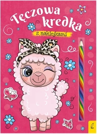Lama – kleurboek met regenboogpotlood en stickers
