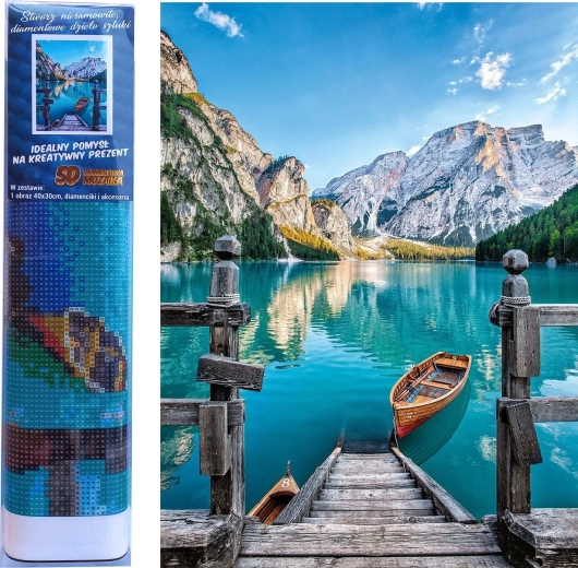 Diamantschilderij Bergmeer 30x40cm