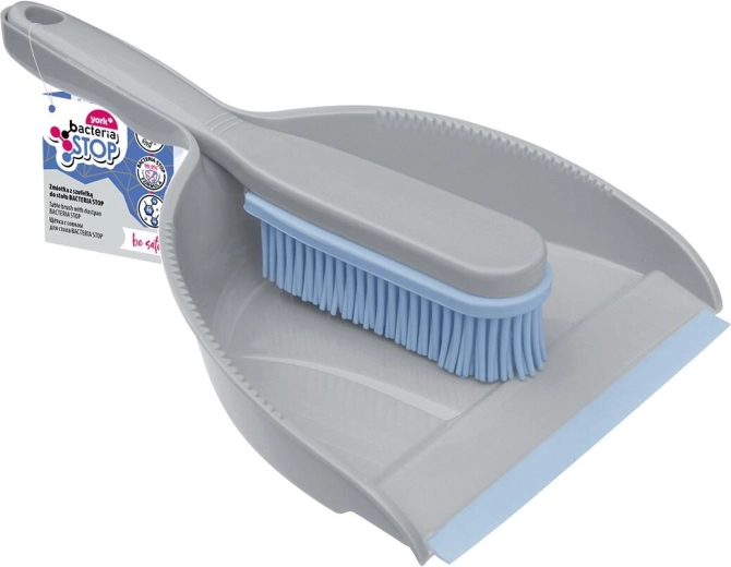 Stoffer en blik met rubber Bacteria Stop, lichtgrijs