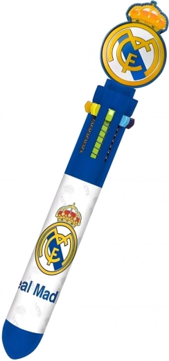 Veelkleurige pen Real Madrid met 3D-topper - 1 stuk