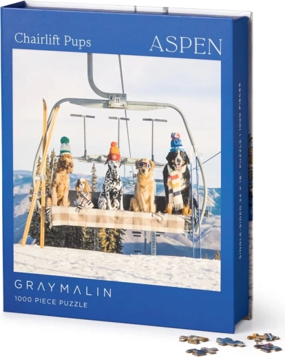 Puzzel Honden in Aspen 1000 stukjes – GRAY MALIN