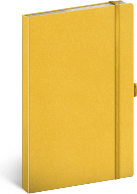 Notitieboek geel, gestippeld, 13 × 21 cm