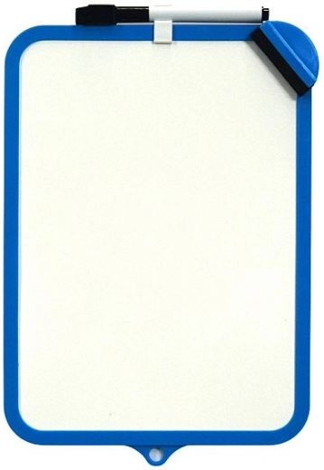 Dubbelzijdig uitwisbaar bord CONCORDE 19 × 29 cm blauw