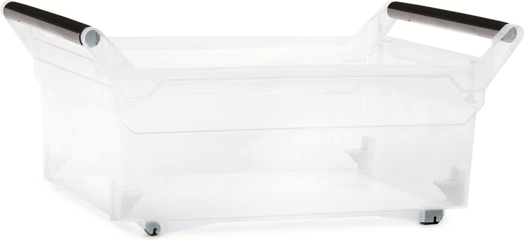 Plastic opbergbox met wieltjes 30 l NUK, transparant