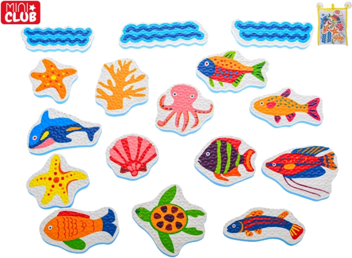 Foamstickers voor in bad met zeedieren, 16 stuks