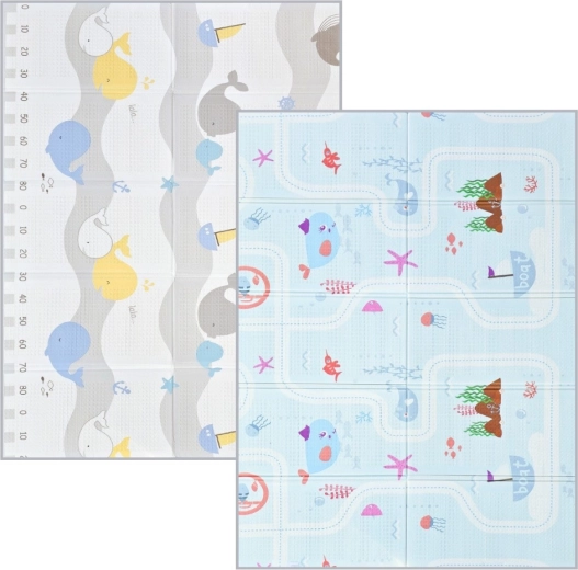 NANNA opvouwbare dubbelzijdige foam speelmat zee 200 × 150 cm