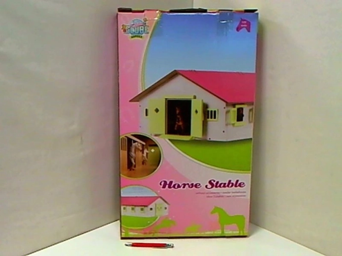 Kids Globe houten paardenstal – 9 boxen (1:32)