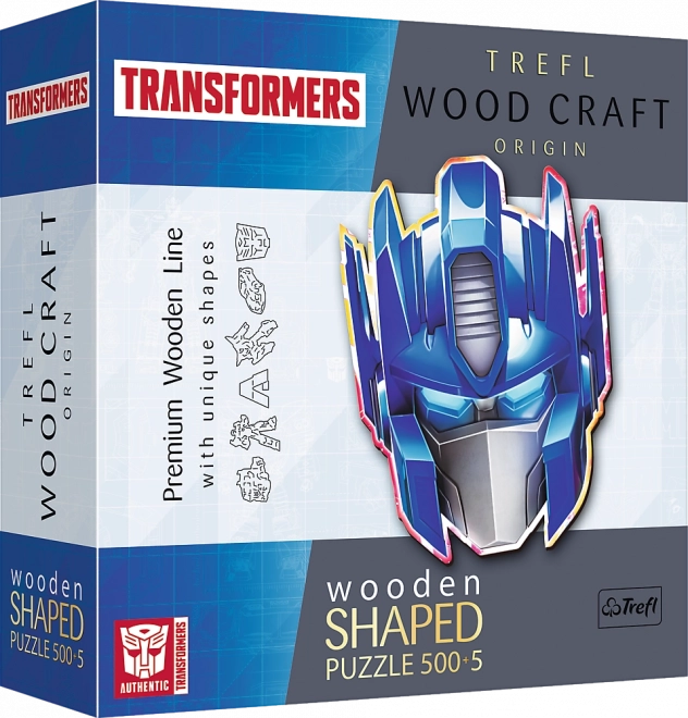 Houten dubbelzijdige puzzel TREFL Wood Craft Origin Transformers Optimus Prime, 505 stukjes