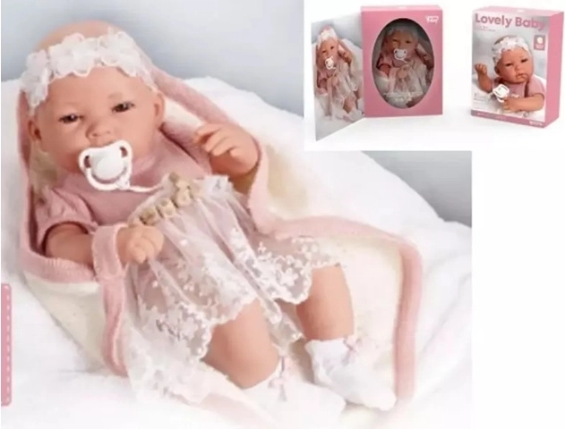 Babypop van 38 cm in draagzak