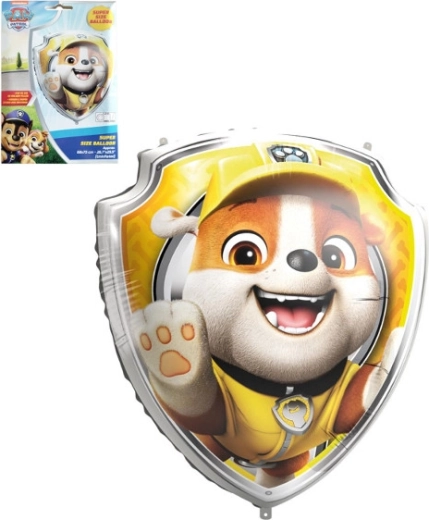 Folieballon PAW PATROL schild Rubble 68 × 75 cm