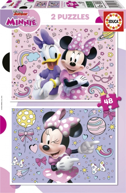 Educa puzzel Minnie 2×48 stukjes