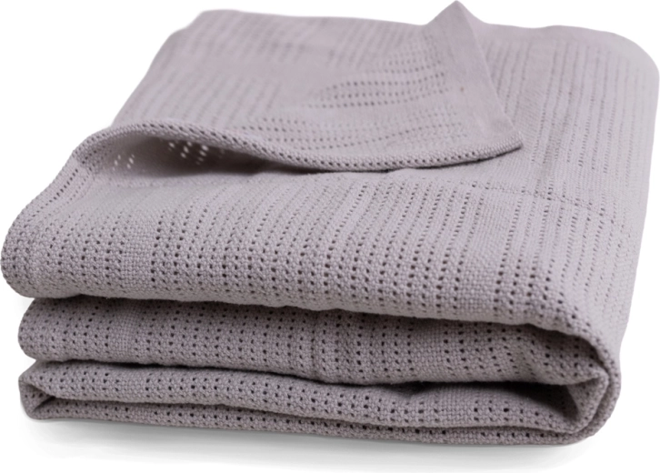 Babymatex katoenen gebreide deken Sisi grijs 75 × 100 cm