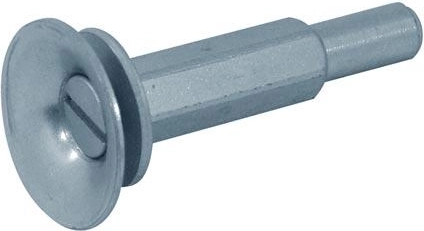 Opspanstift voor rubber schijf voor boorkop