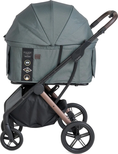 FIKAGO kinderwagen voor honden en katten Agile 2 Vintage Green