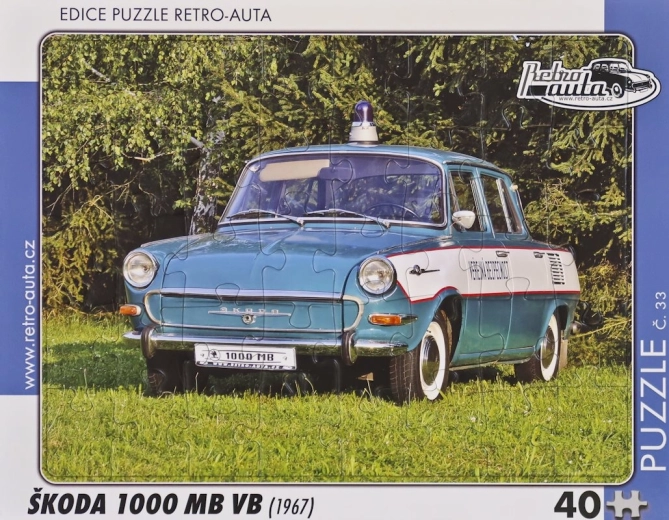 Puzzel Retro Auto’s Škoda 1000 MB VB 40 stukjes