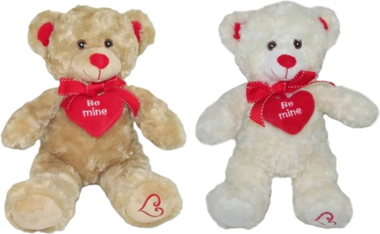 Pluchen beer met hart 20 cm
