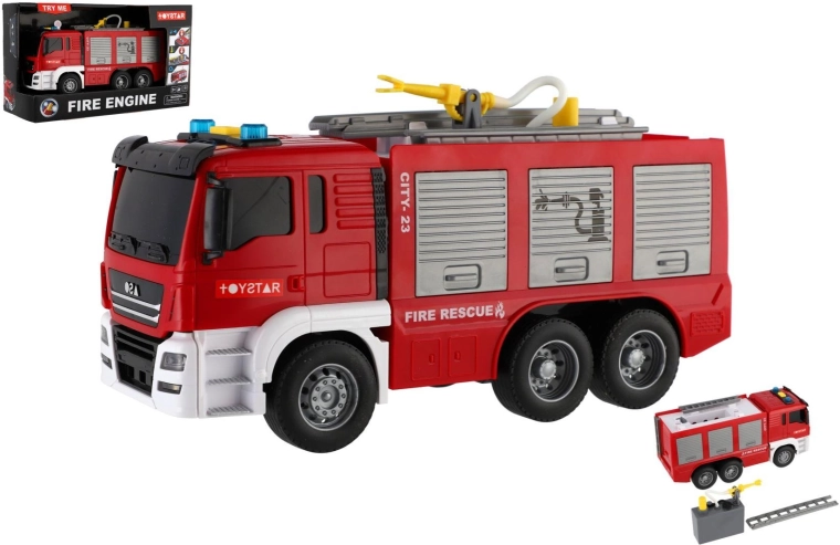 Brandweerauto 25 cm met licht en geluid