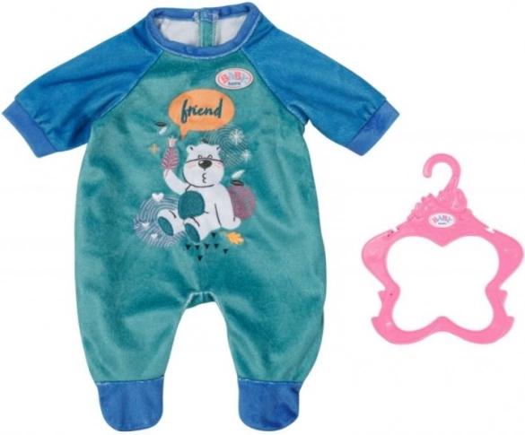 BABY born Fluwelen kruippakje blauw, 43 cm