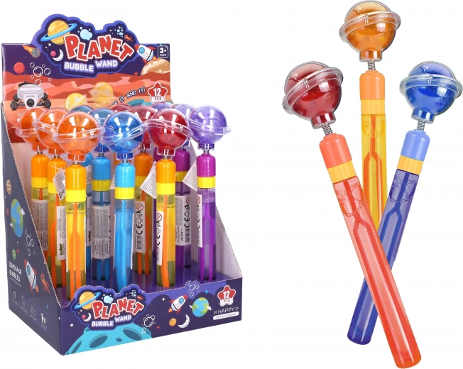 Lichtgevende bellenblaas planeet, 70 ml, 28 cm