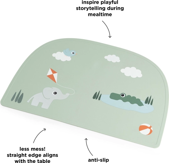 Done by Deer siliconen placemat playground groen