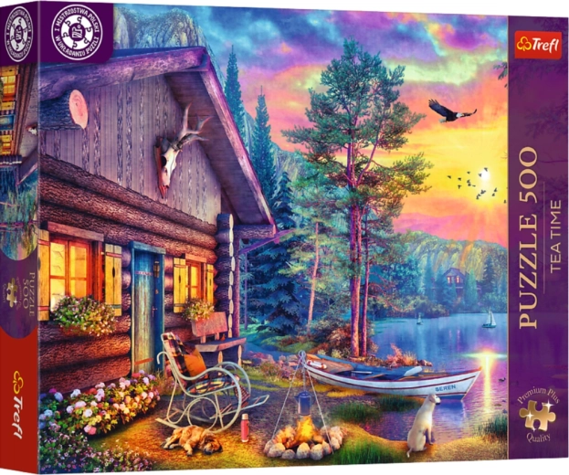 Puzzel 500 Tea Time: Haven bij zonsondergang Trefl