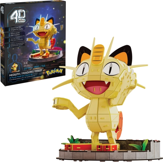 4D Build Pokémon Meowth 3D-puzzelmodel om te bouwen