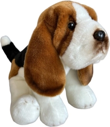 Pluchen zittende basset 30 cm