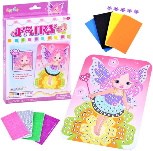 creatieve foammozaïek fee – sticker-knutsel