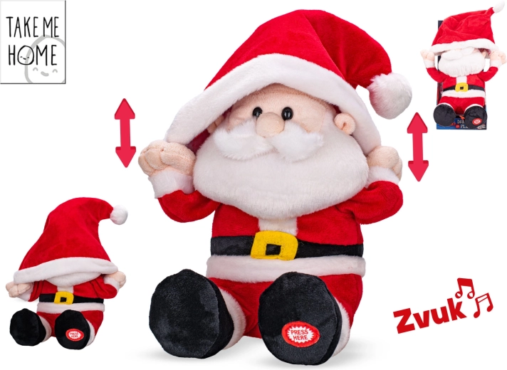 Interactieve pluchen Kerstman Take Me Home